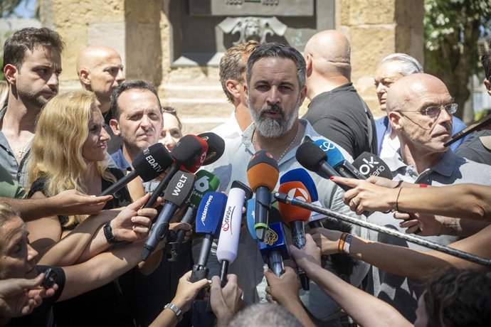 El presidente de VOX, Santiago Abascal, en su recienbte visita a Ceuta 