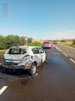 Imagen del vehículo tras el accidente