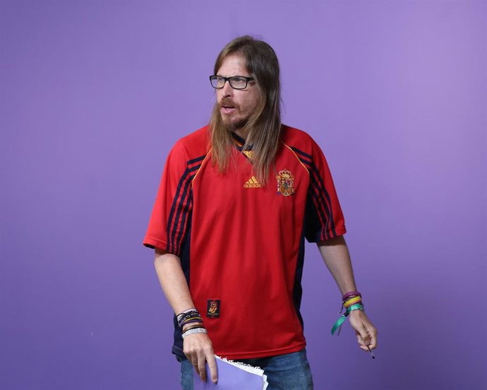 El secretario de Organización y portavoz de Podemos, Pablo Fernández, durante una rueda de prensa en la sede de Podemos, a 20 de julio de 2026, en Madrid (España). 