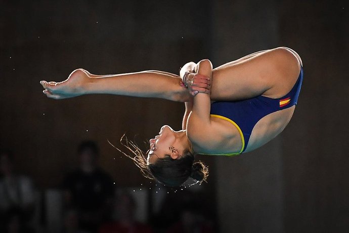 Archivo - Arquivo - CARVAJAL Ana, da Espanha, durante a prova de saltos ornamentais, semifinal feminina da plataforma de 10 metros, Jogos Olímpicos de Paris 2024, em 5 de agosto de 2024, no Centro Aquático de Saint-Denis, França - Foto: Matthieu Mirville 