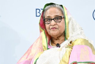 Archivo - FILED - 16 February 2024, Bavaria, Munich: FILE PHOTO - Bangladesh Prime Minister Sheikh Hasina, attends a discussion at the opening of the 60th Munich Security Conference (MSC) at the Hotel Bayerischer Hof. Photo: Tobias Hase/dpa