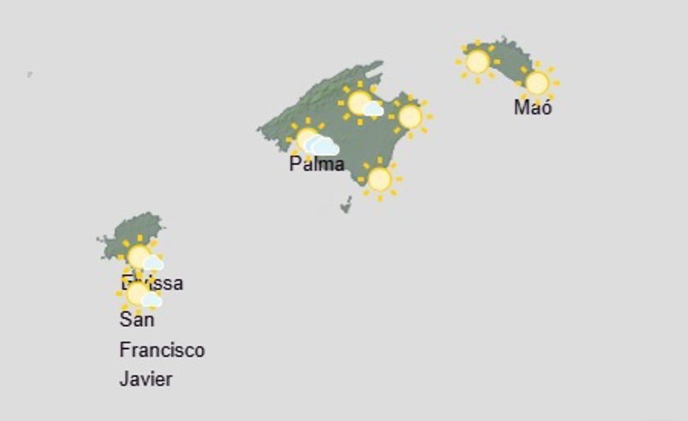 El tiempo hoy, jueves 6 de agosto, en Baleares.