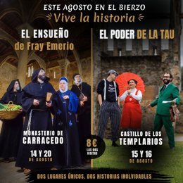 Cartel de las dos visitas teatralizadas.