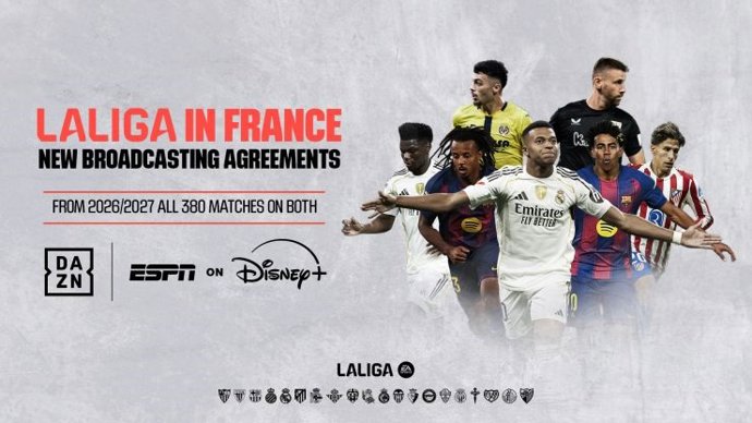Disney+ y DAZN retransmitirán LaLiga EA Sports en Francia.