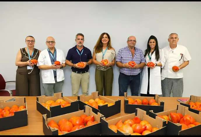 El Regional de Málaga ofrece una degustación de tomate Huevo de Toro a más de 600 pacientes