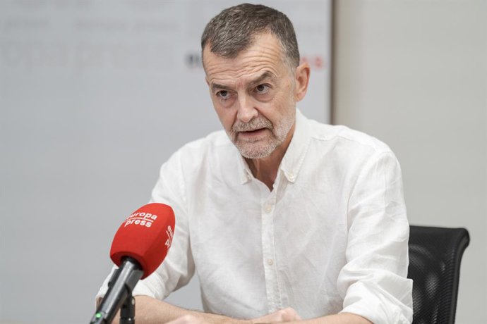 O coordenador federal da Izquierda Unida (IU), Antonio Maíllo, em entrevista à Europa Press.