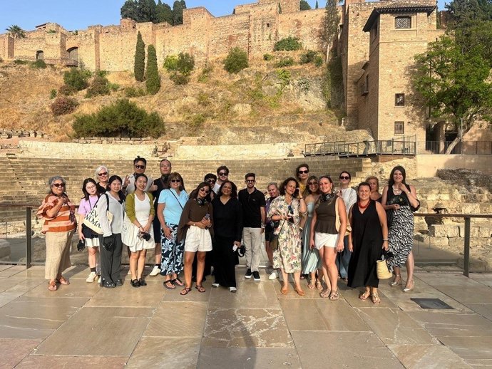 Agentes de viajes y turoperadores internacionales en el post tour organizado por la Diputación de Málaga.