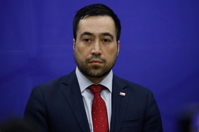 Santiago, 15 de junio de 2026.  Ministro de Seguridad Publica, Martin Arrau realiza punto de prensa para informar avances en temas de seguridad en el pais   Diego Martin/Aton Chile