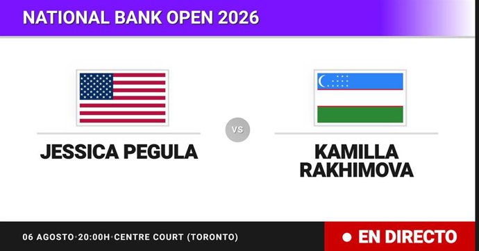 Jessica Pegula - Kamilla Rakhimova: resumen y estadísticas del partido de Dieciseisavos de final de National Bank Open