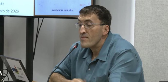 Captura de pantalla de la conferencia del historiador Jesús Ferrer sobre el Festival Internacional de Santander
