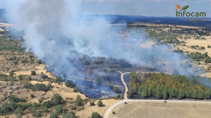 Un incendio declarado en Riofrío del Llano (Guadalajara) alcanza Nivel 1 por afección de humo a la población