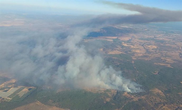 Incendio forestal declarado en Niebla.