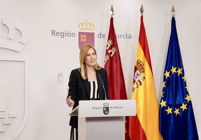 Imagen De Archivo De La Consejera De Economía, Hacienda, Portavocía, Fondos Europeos Y Transformación Digital, Marisa López Aragón, Durante Una Intervención.