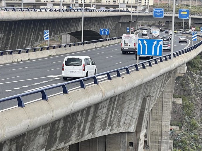 Archivo - Viaducto del Guiniguada en la GC-3 (Gran Canaria)