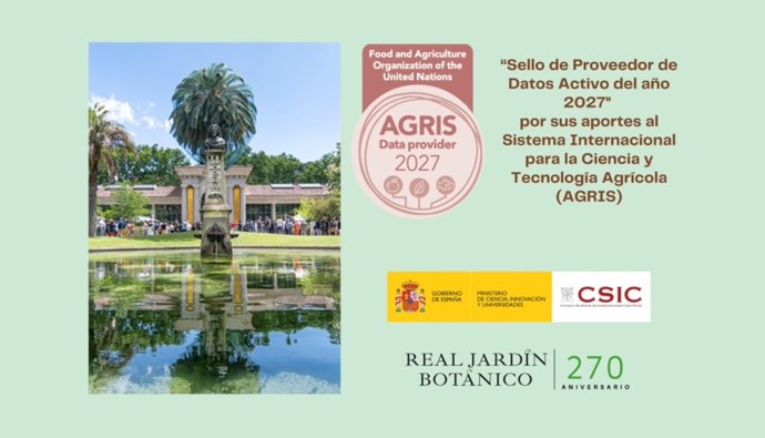 El Jardín Botánico recibe el sello de reconocimiento como proveedor activo de datos
