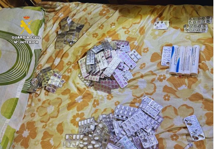 Sustancias aprehendidas en la operación llevada a cabo en Caspe.