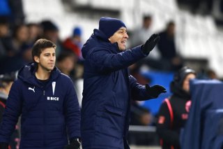 Futbol, Universidad Catolica vs Cobresal Fecha 18, Liga de Primera 2026. ElÊentrenadorÊde Universidad Catolica Daniel Garnero es fotografiado durante el partido de la Liga de primera contra Cobresal disputado en el estadio Claro Arena de Santiago,