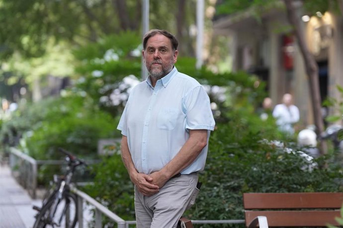 Junqueras durante la entrevista