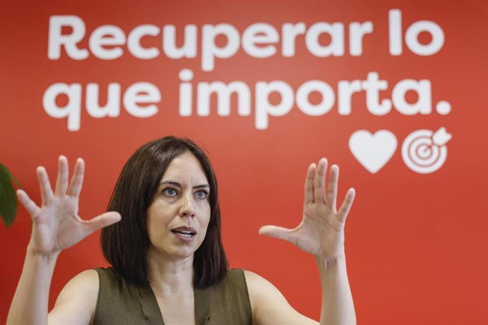 La líder del PSPV y ministra, Diana Morant, en una entrevista con Europa Press