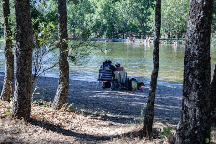 Zona recreativa de las Presillas de Rascafría, a 16 de julio de 2026, en Rascafría, Madrid, (España).