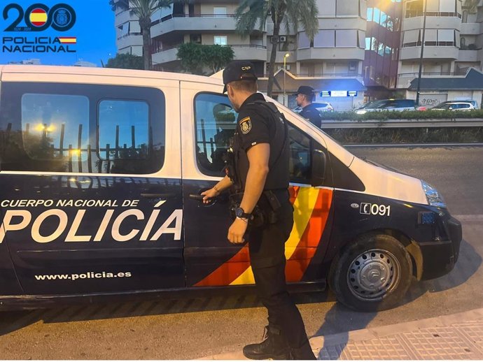 Agentes de la Policía Nacional en Playa de Palma.