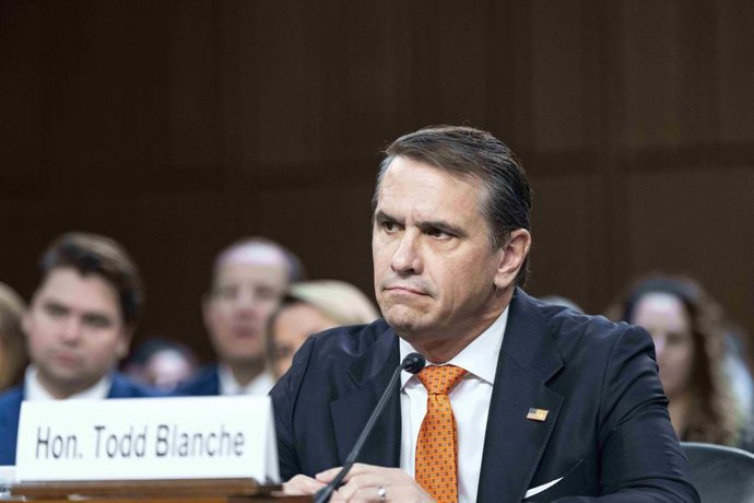 Todd Blanche, fiscal general de EEUU, durante una audiencia en el Senado.