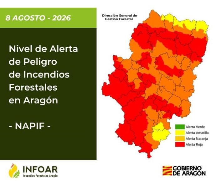 Nivel de Alerta de Peligro de Incendios Forestales.