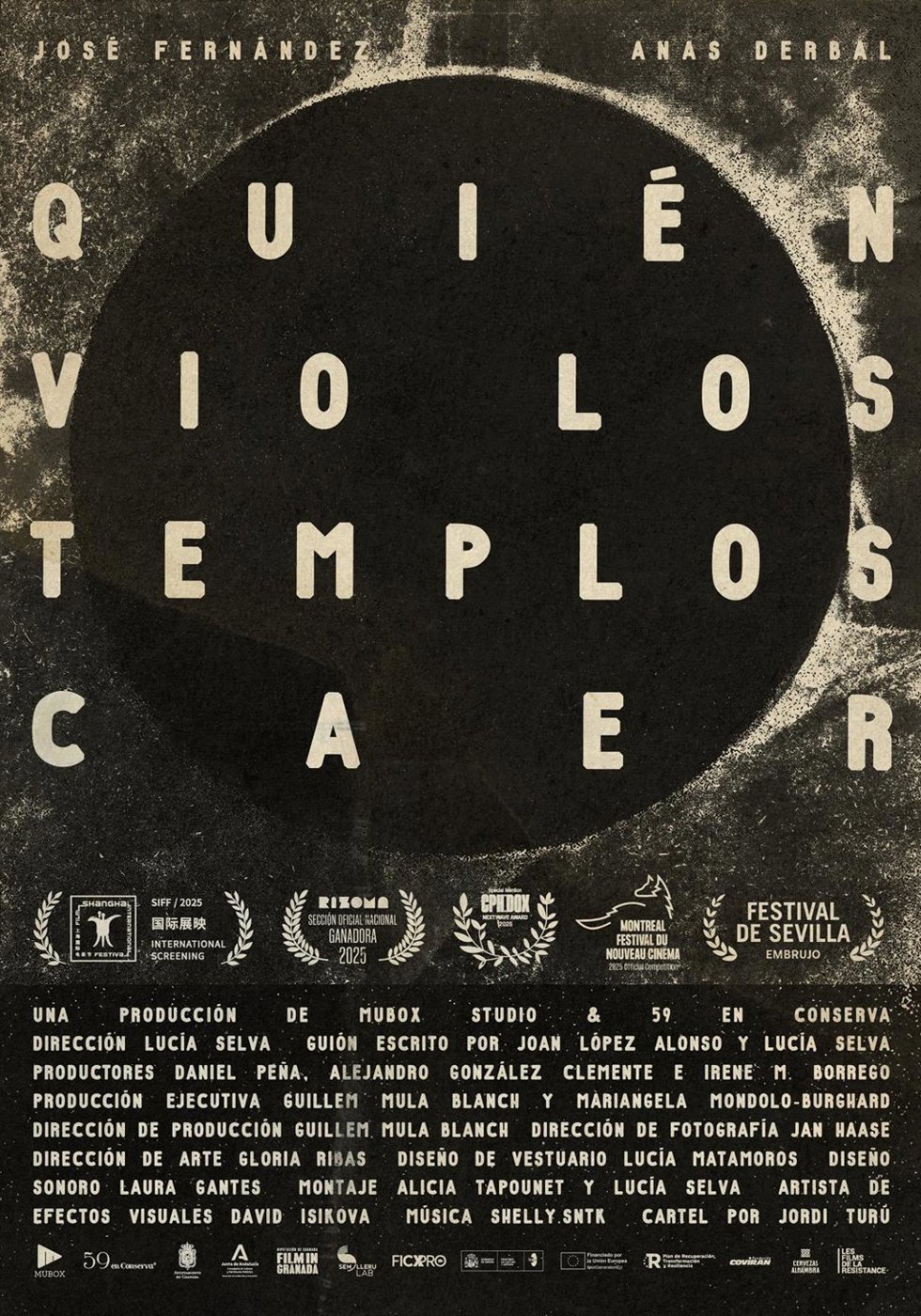 Cartel de 'Quien vio los templos caer'