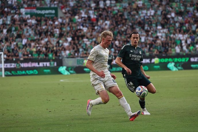 Álvaro Carreras, durante uma partida pelo Real Madrid.