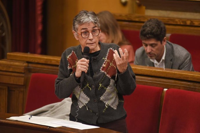 Archivo - Arxiu - La consellera de Salut de la Generalitat, Olga Pané, durant una sessió de control al Govern, en el Parlament de Catalunya, a 25 de febrer de 2026