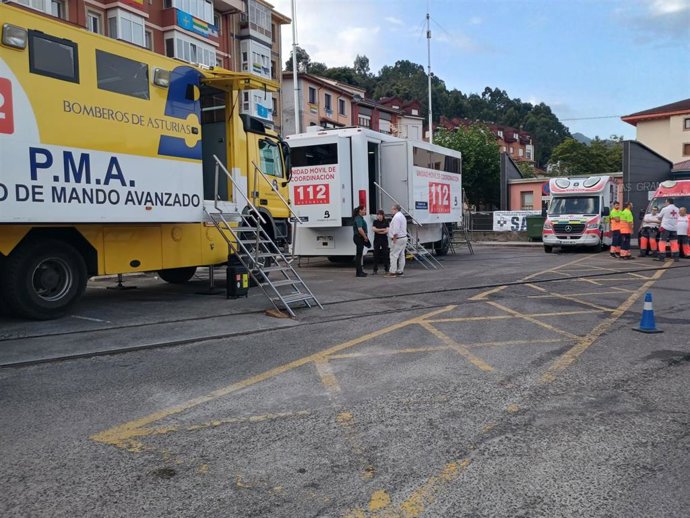 Puesto de Mando Avanzado del SEPA en Ribadesella.