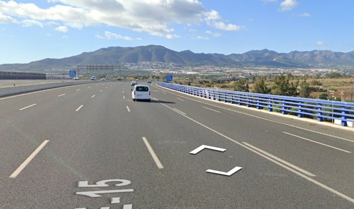 Imagen de la vía A-7, a su paso por Málaga.