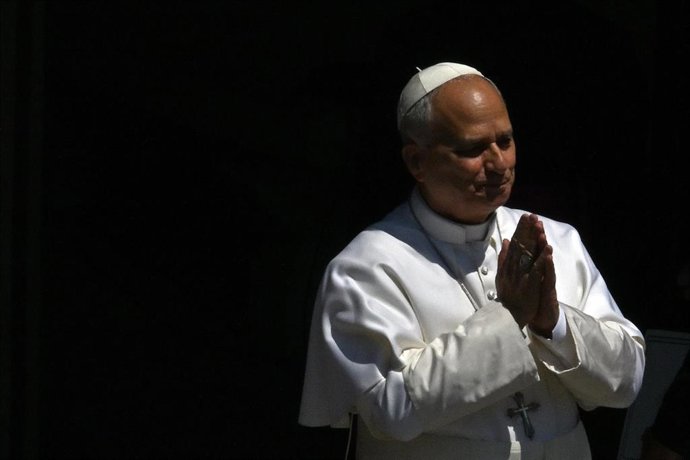 Castel Gandolfo, italy: IPA86628352 - Italy, Castel Gandolfo, Vatican, July 12, 2026: Pope Leo XIV leads the Angelus prayer from the entrance of the Apostolic Palace in Piazza della Liberta.