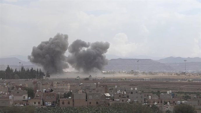 Imagen de archivo de ataques aéreos sobre Yemen 