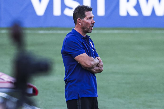 El entrenador del Atlético de Madrid, Diego Pablo Simeone