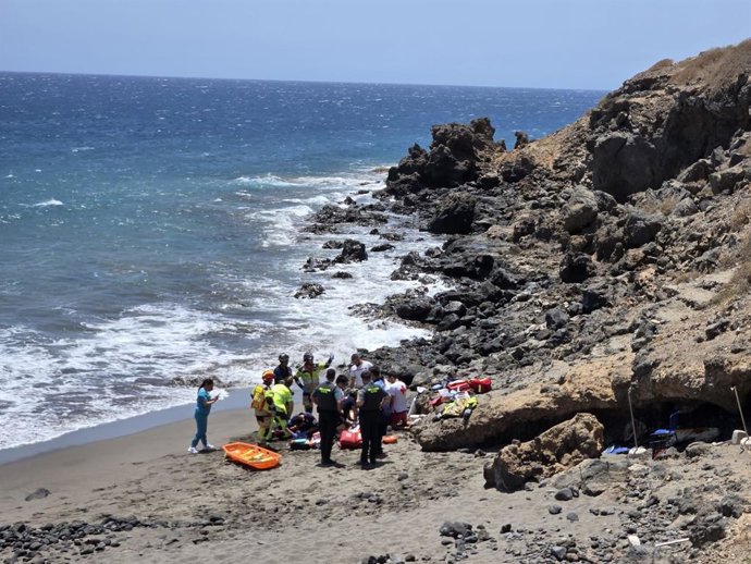 Banhista morre após ser resgatado do mar com sinais de afogamento em La Tejita, em Granadilla (Tenerife)