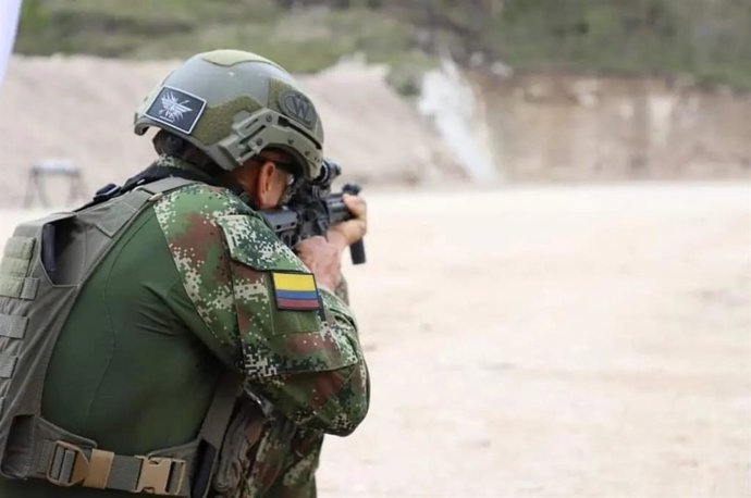 Archivo - Arquivo - Um militar do Exército da Colômbia