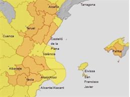 Avisos meteorológicos activos en la Comunitat Valenciana