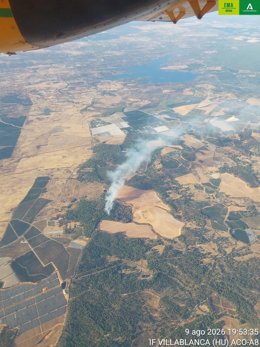 Incendio declarado el domingo en Niebla.