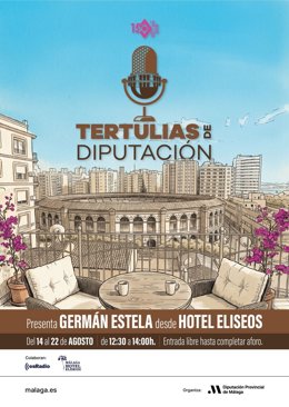 Cartel de las tertulias taurinas en el marco de la Feria de Málaga 2026.