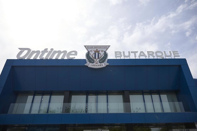 Archivo - Arquivo - Fachada do estádio de Butarque, onde o Leganés costuma jogar, em 23 de abril de 2026, em Leganés, Madri (Espanha).