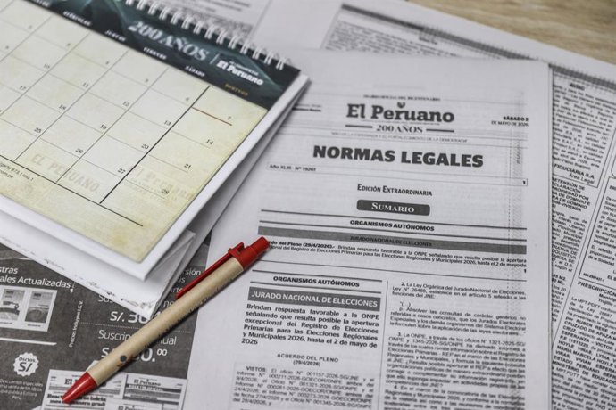 Archivo - Perú.- Estas son las normas legales más importantes del lunes 22 de junio del 2026