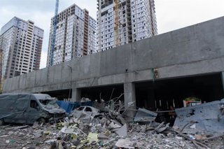 Archivo - Imatge d'arxiu d'un atac rus sobre Kíiv.