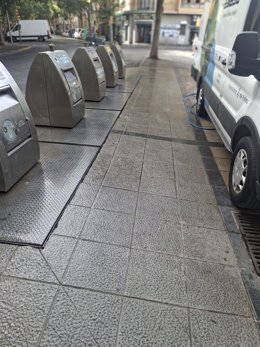 Contenedores del sector 1-2 de Palma tras su limpieza.