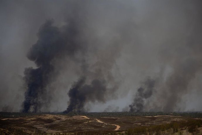 Imagen del incendio de Niebla (Huelva).