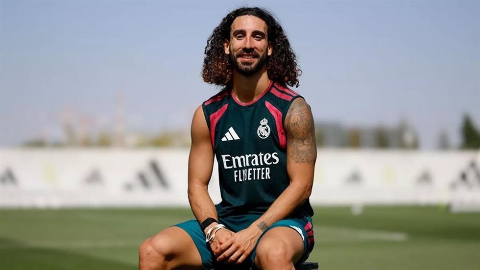 El lateral izquierdo Marc Cucurella en la entrevista de RealMadrid TV tras su primer entrenamiento con el grupo