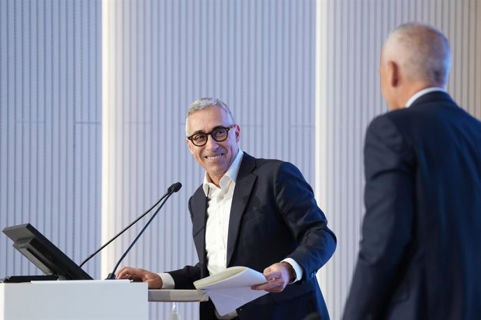 El consejero delegado de Banco Sabadell, Marc Armengol, durante la rueda de prensa para presentar los resultados económicos del segundo trimestre de Banco Sabadell, a 24 de julio, en San Cugat del Vallés, Barcelona, Catalunya (España).