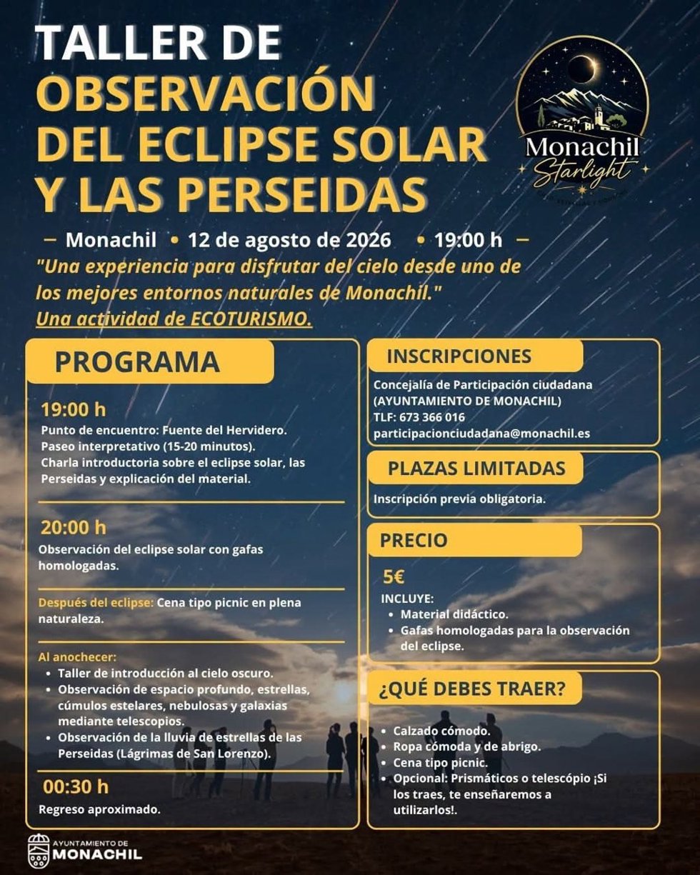 Cartel del taller de observación.
