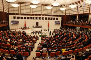 Archivo - August 15, 2024, Ankara, Ankara, Turkey: Palestinian President Mahmoud Abbas addresses a special session of the Grand National Assembly of Turkey (TBMM) in Ankara, Turkey, 15 August 2024. During his address to the Turkish parliament, Abbas annou