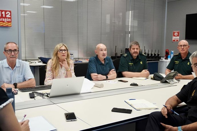 La vicepresidenta del Gobierno de Aragón, Mar Vaquero, preside una reunión del CECOPI.